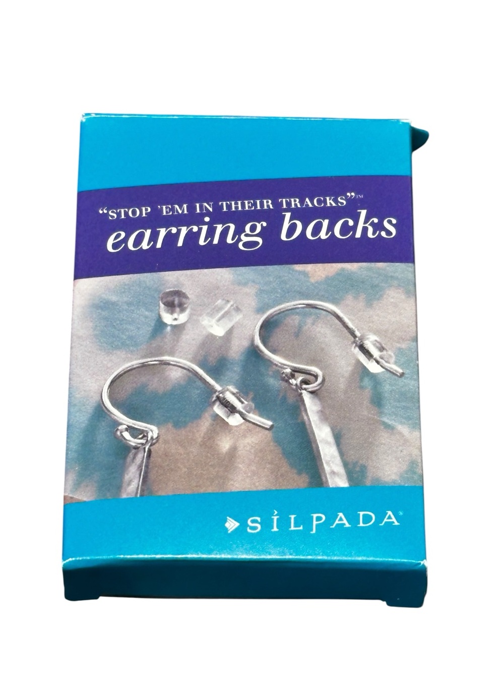 Silpada clear silicone bullet-style earring backs fish hook wires